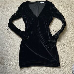 Elegant Black Velvet Dress